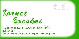 kornel bocskai business card